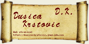 Dušica Krstović vizit kartica